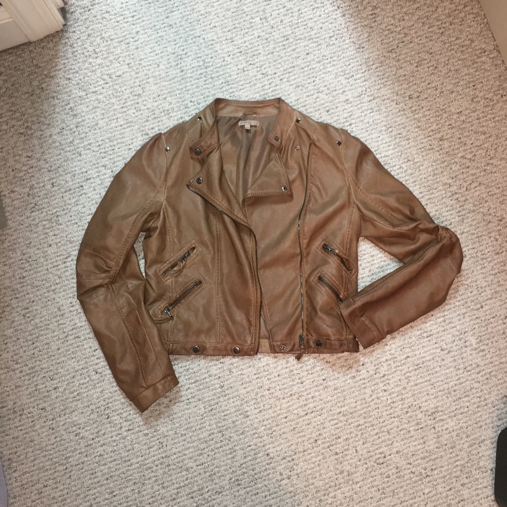 Brown Leather Jacket (Faux)